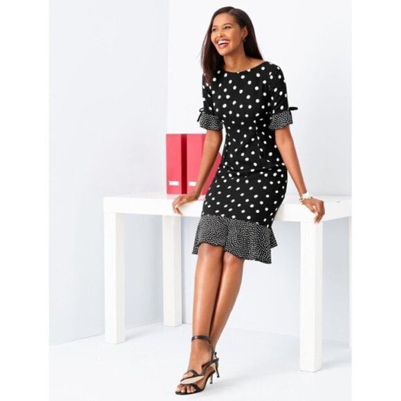 TALBOTS CREPE SHIFT DRESS - Picture 8 of 9